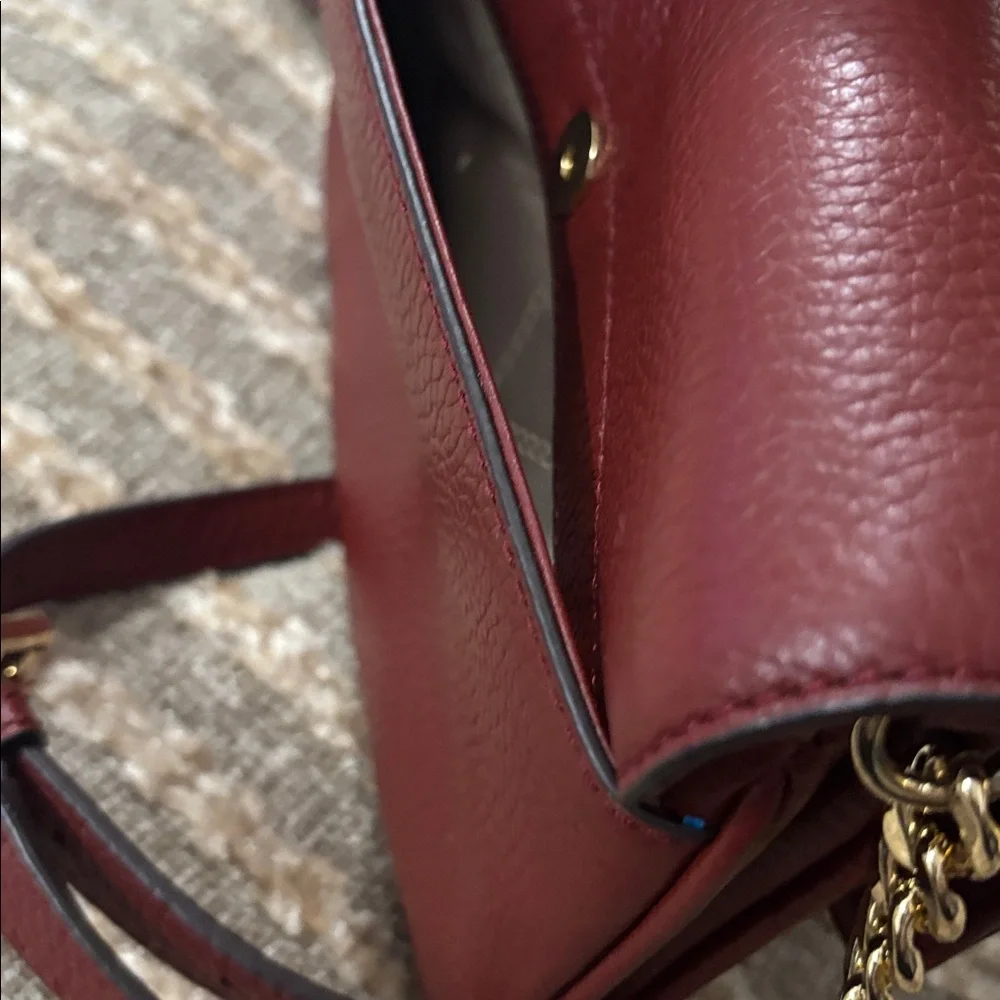 Michael Kors Cherry Bedford Pebbled‎ Leather Crossbody Bag Purse NWOT